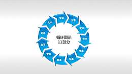 循环图示11部分PPT素材