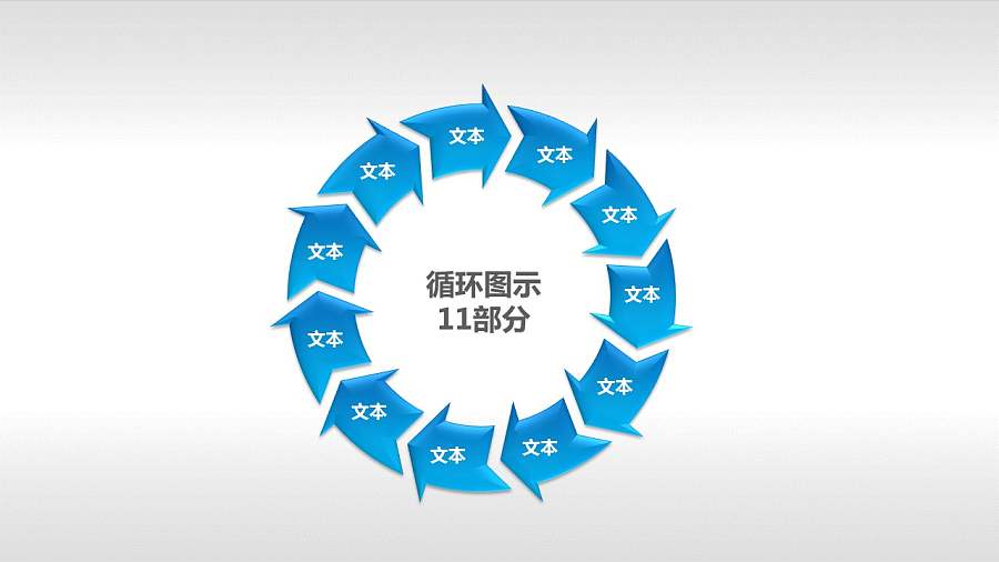 循环图示11部分PPT素材