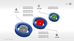 3部分并列关系的PPT素材