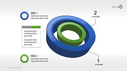 2部分并列关系/包含关系的PPT素材
