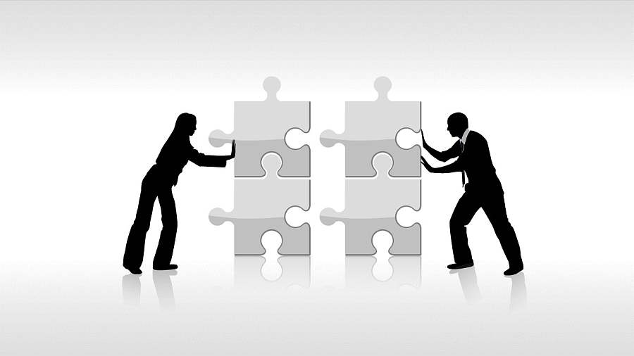 反映双人合作的PPT素材