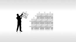 反映独立工作模式的PPT模板