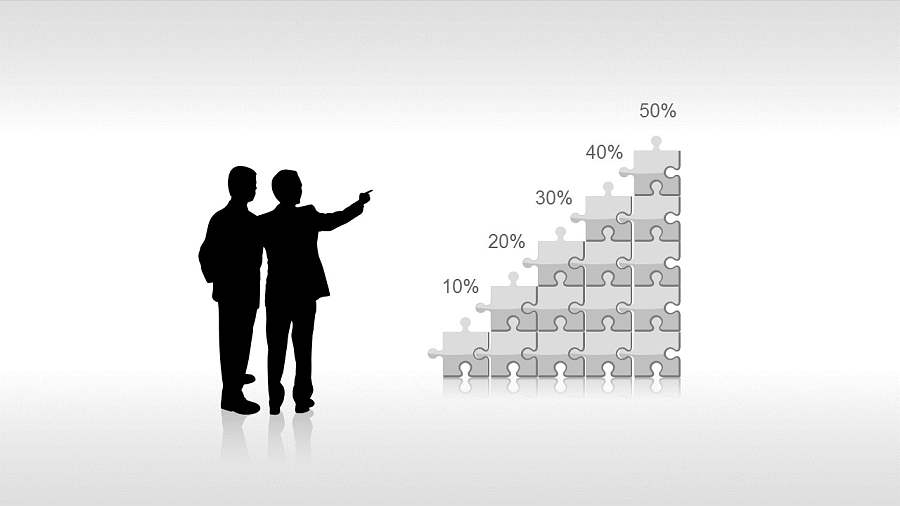 反映业务/效益变化的PPT素材