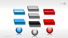 水晶风的方块和小球PPT素材