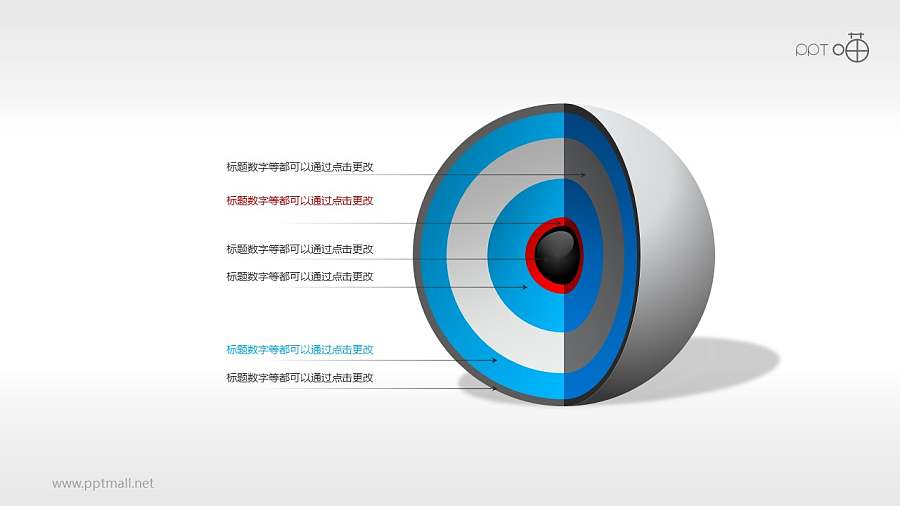 3D立体核心图（系列-14）PPT素材