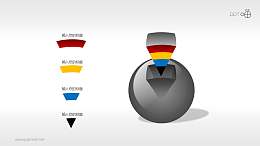 水晶风格的3D立体核心图（系列-06）PPT素材