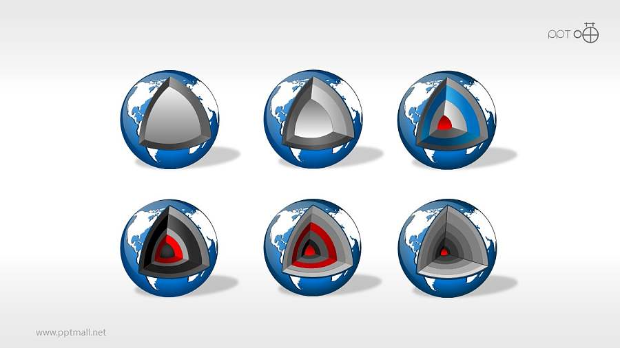 地球结构剖面图素材PPT模板