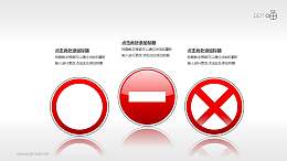 驾考/交通运输PPT素材(09)—一组禁止通行标志的PPT素材