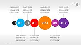 多彩微立体时间轴(系列-08)PPT模板