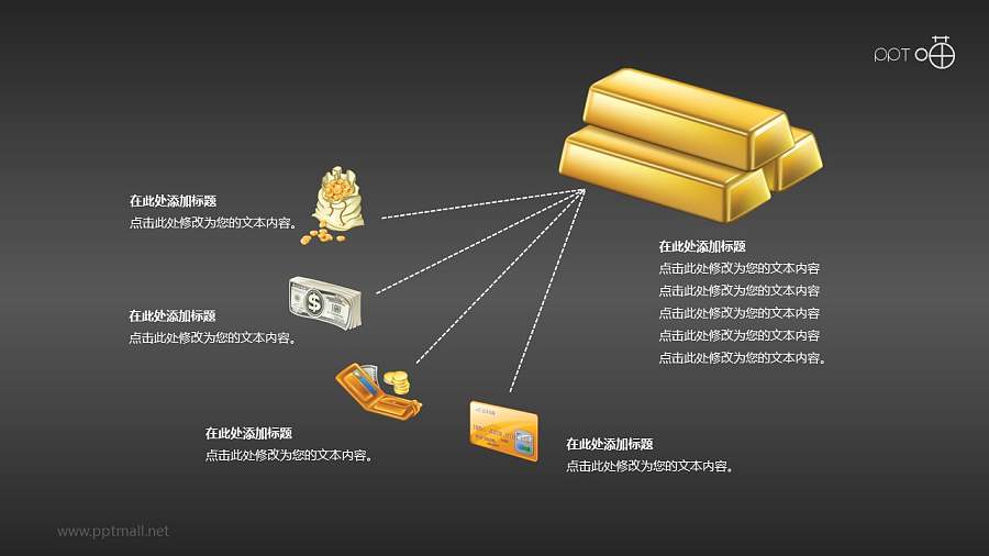 财富分配/资金流向的PPT素材