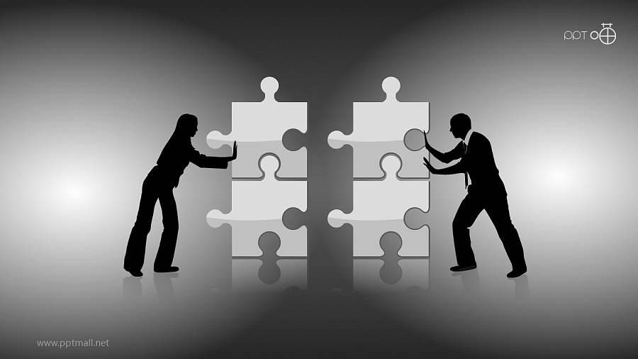 反映双人合作的PPT素材