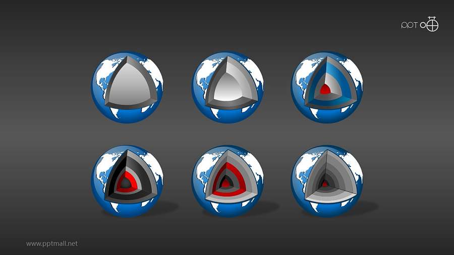 地球结构剖面图素材PPT模板