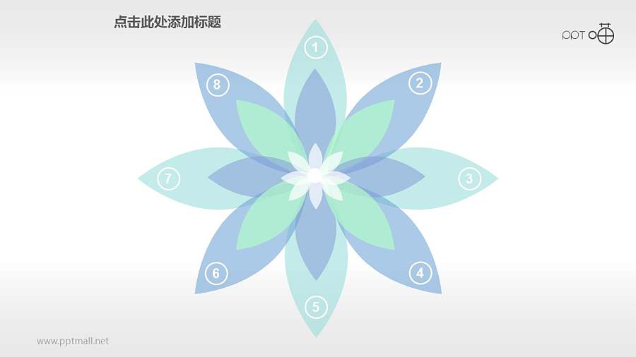 多页通叠风的莲花主题PPT素材模板