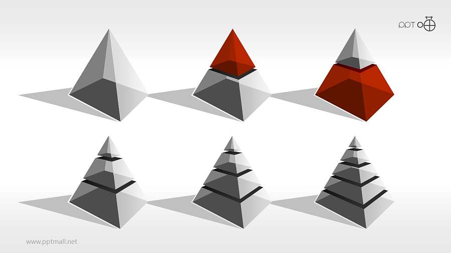 金字塔PPT模板合集[1-5部分下载]