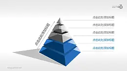 藍色商務(wù)立體質(zhì)感金字塔PPT模板下載[5層結(jié)構(gòu)]