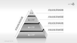 4层结构金字塔PPT模板下载