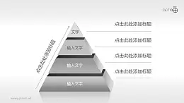 4层结构金字塔PPT模板下载
