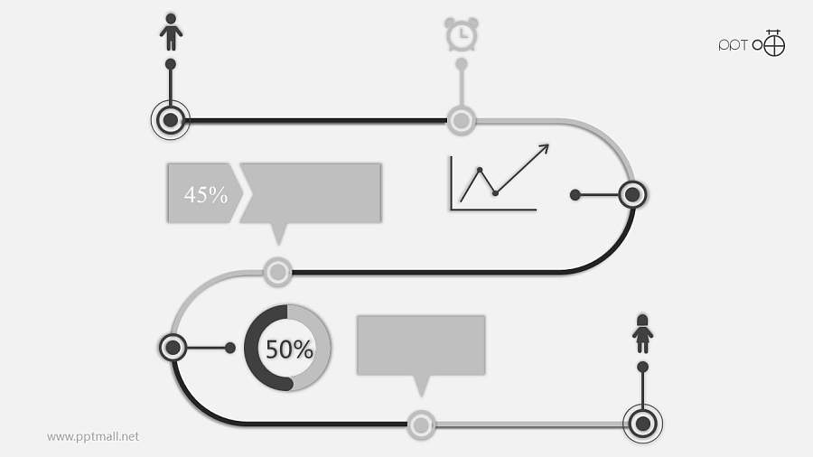 一天工作规划时间轴PPT模板下载