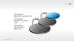 三个逐层递进的步骤PPT素材