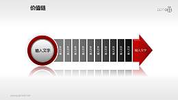 价值链——红黑多段箭头PPT下载