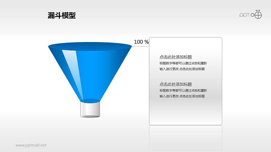 一个全满的漏斗PPT模板
