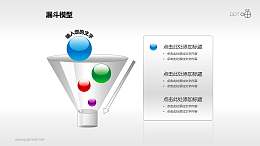 彩色小球落入漏斗中PPT素材