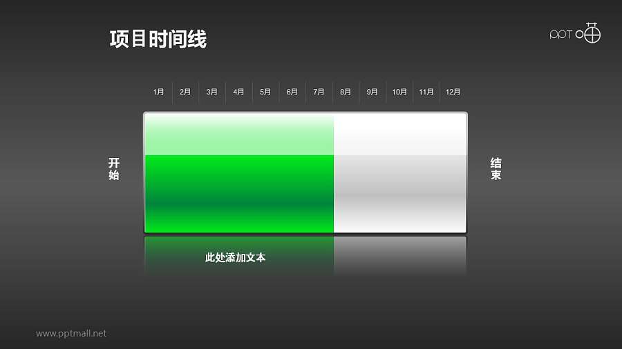 以电池充电表达项目进度的时间线素材(2)