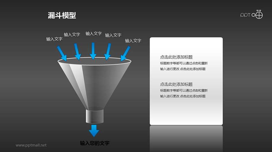 漏斗模型——过滤汇集PPT模板
