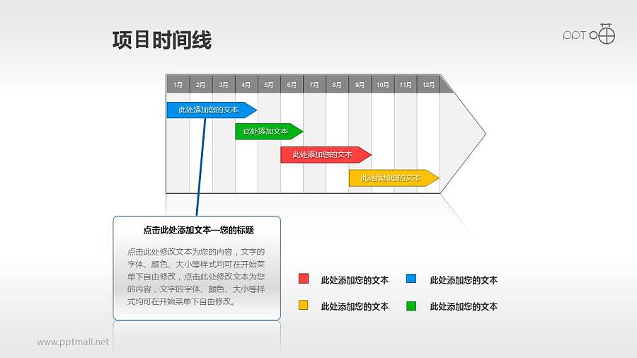年度的项目进度时间线PPT素材