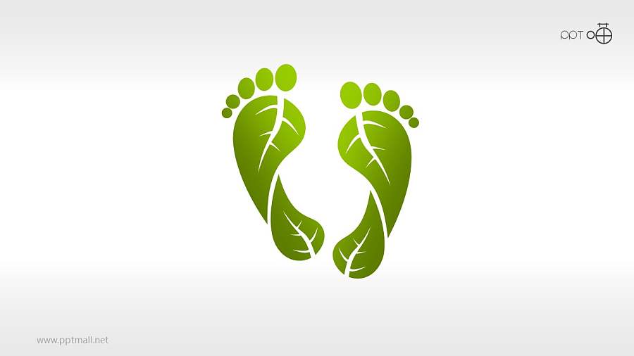 绿色环保PPT素材(2)—碳足迹