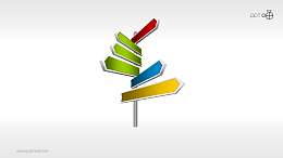 立体质感的路标/路牌PPT素材