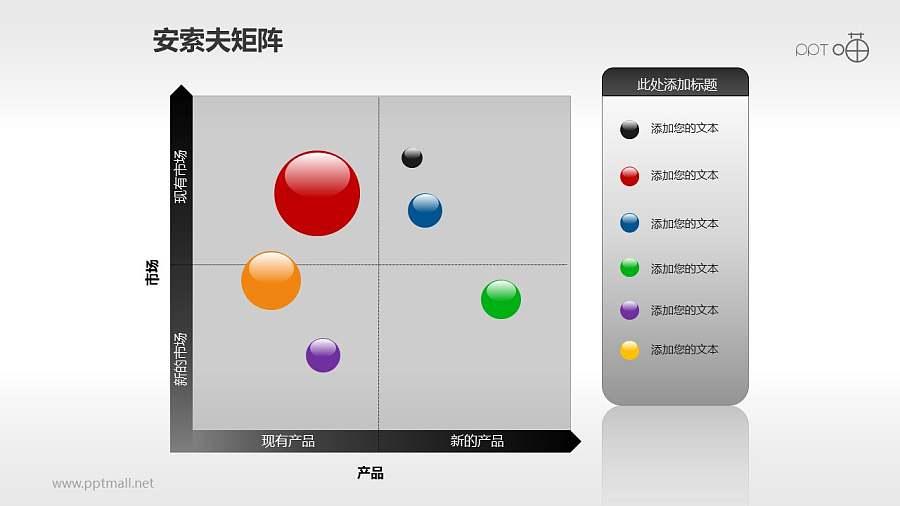 安索夫矩阵PPT素材(7)—彩色质感小球