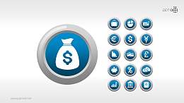 经济相关的符号logo素材PPT模板下载