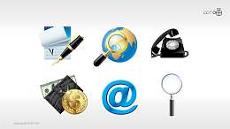 一组与金融有关联的PPT素材下载