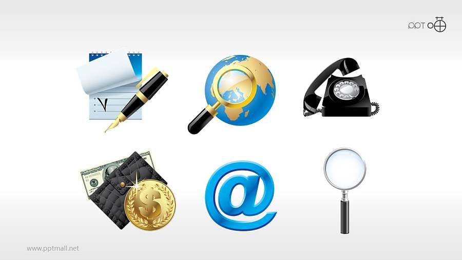 一组与金融有关联的PPT素材下载