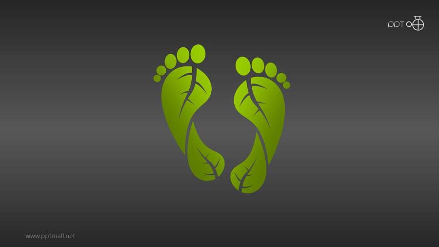 绿色环保PPT素材(2)—碳足迹