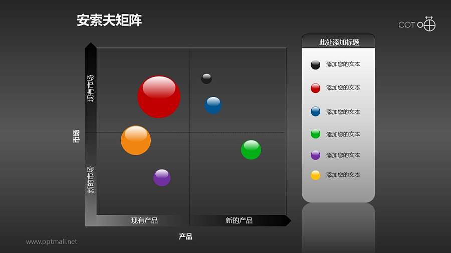 安索夫矩阵PPT素材(7)—彩色质感小球