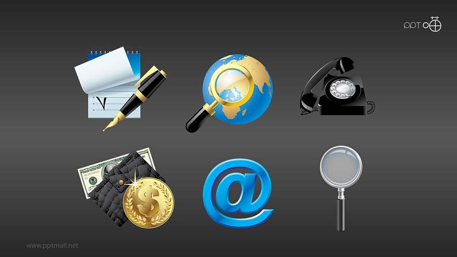 一组与金融有关联的PPT素材下载