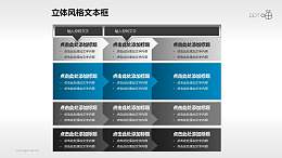 并列四部分递进关系的文本框和标题栏(11)