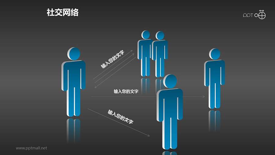 社交网络素材(1)-1对3的人际关系