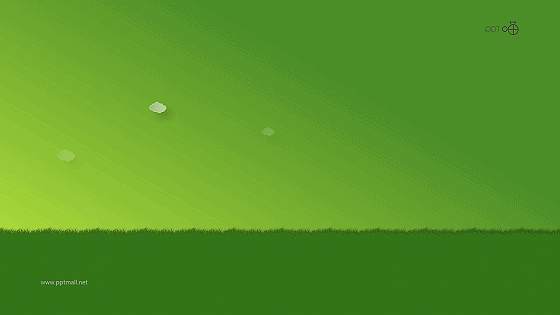 微立体绿色生态主题的动态PPT素材