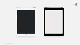 黑白两款苹果iPad高清素材