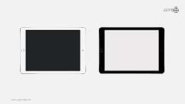 黑白两款苹果iPad高清无背景图片素材