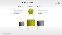 反映销售业绩/营销冠军的立体质感颁奖台PPT素材