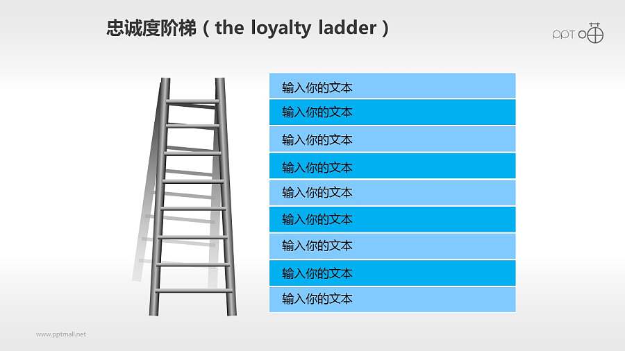 企业文化的忠诚度阶梯商务PPT素材(2)