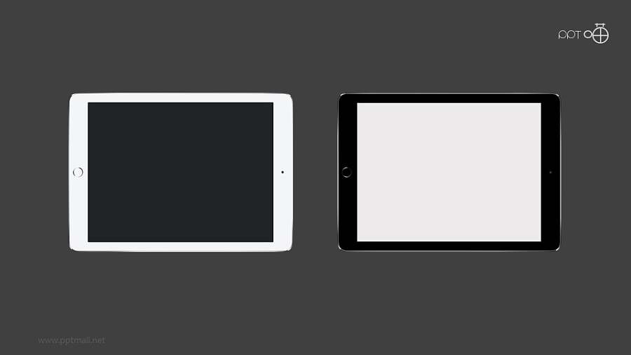 黑白两款苹果iPad高清无背景图片素材