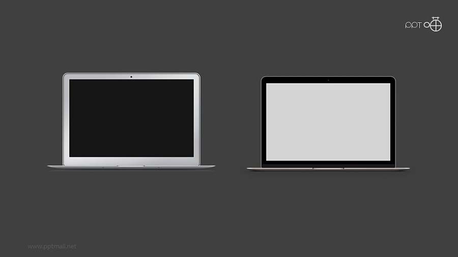 高清质感的苹果笔记本MacBook PPT素材