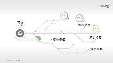 电路分支样式示意图PPT模板素材