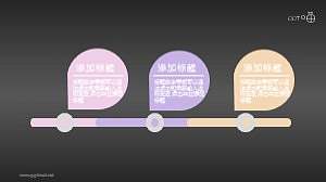 水滴样式流程PPT素材下载