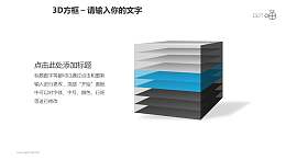 3D方框之三部分内部并列关系正方体PPT素材下载